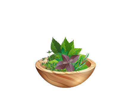 Herbs in bowl
