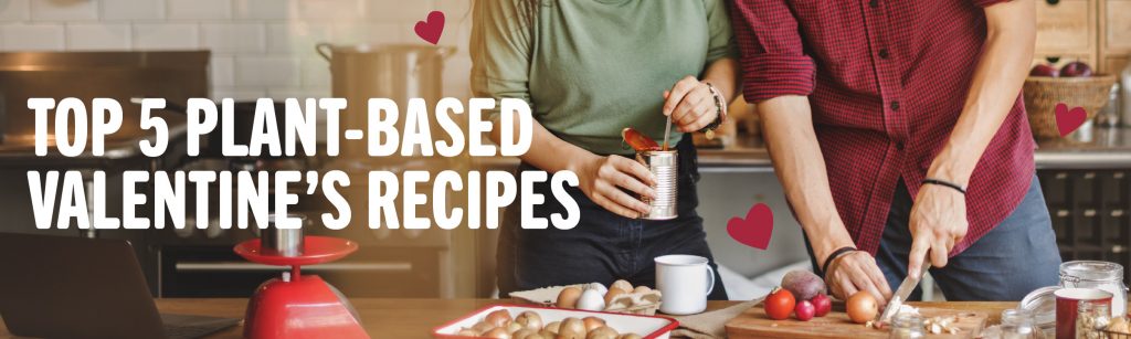 Plant-based Valentine's day recipe banner