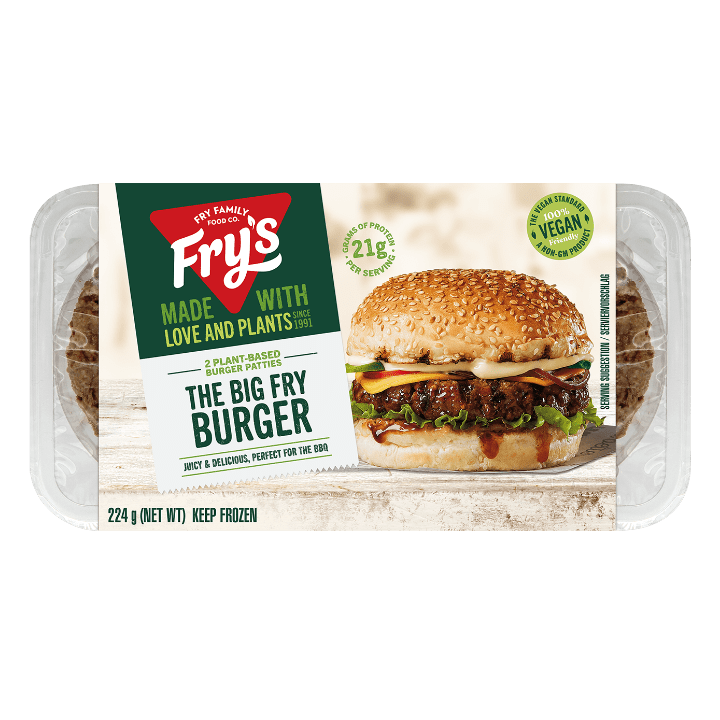 The big fry burger packaging