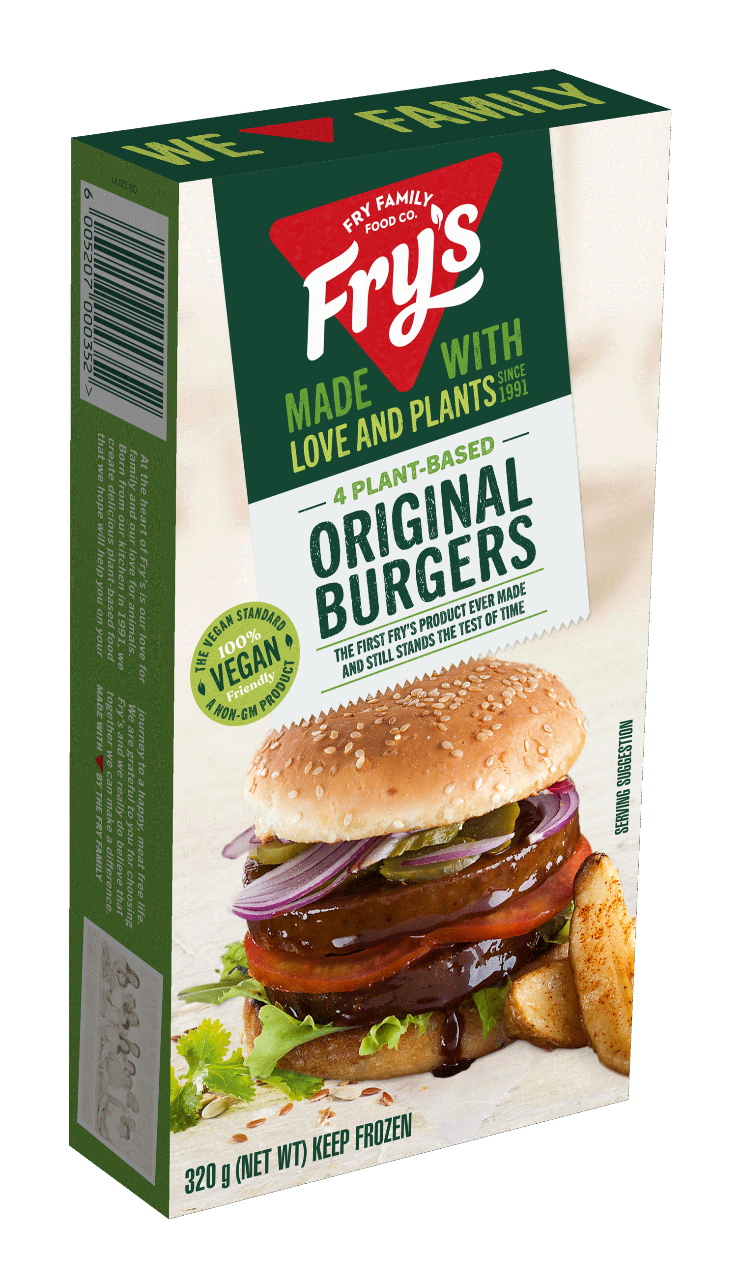 Original Vegan Burger - Delicious Veggie Burger - Fry's ZA