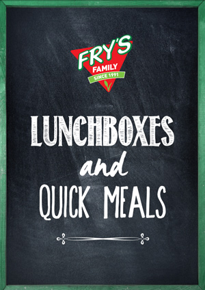 Lunchboxes and quick meals blackboard image