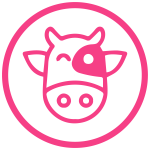 pink cow logo