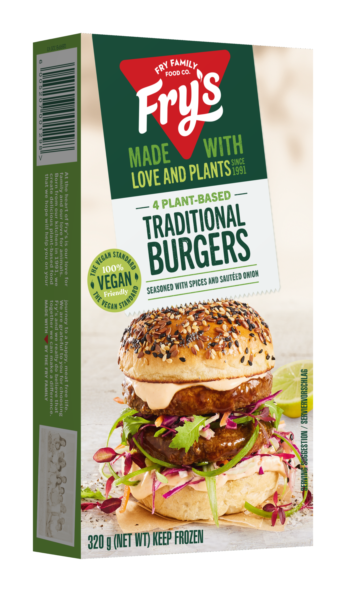 Plant-based traditional burger